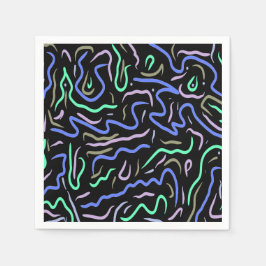 Funky Abstrakt Digital Art Pappersservett