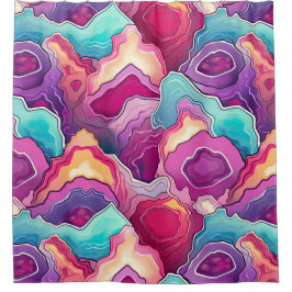 Funky Abstrakt Färgfull Mönster Bathroom