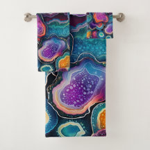 Funky Abstrakt Färgfull Mönster Bathroom