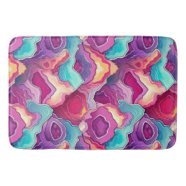 Funky Abstrakt Färgfull Mönster Bathroom Badrumsmatta