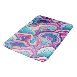 Funky Abstrakt Geode Agate Mönster Bathroom Badrumsmatta