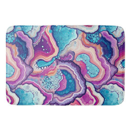 Funky Abstrakt Geode Agate Mönster Bathroom Badrumsmatta