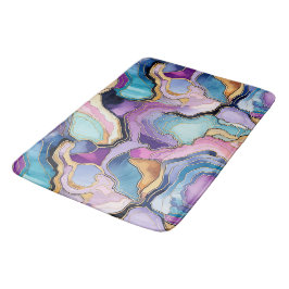 Funky Abstrakt Geode Agate Mönster Bathroom Badrumsmatta