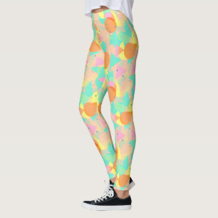 Funky Abstrakt Geometric Hip 50s Mönster Leggings