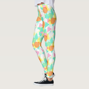 Funky Abstrakt Geometric Hip 50s Mönster Leggings