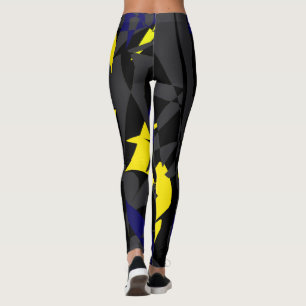 Funky Abstrakt Geometrisk Konst Leggings