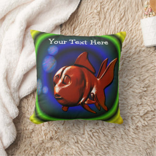 Funky Abstrakt Red Goldfish Personlig Kudde