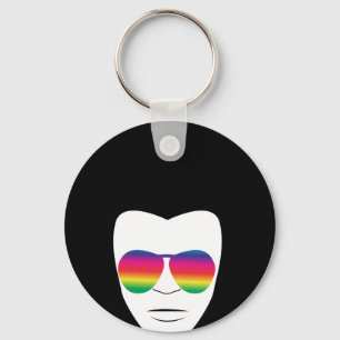 Funky Afro Hair Boy Keychain Nyckelring