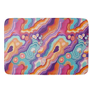 Funky Agate Geode Abstrakt Mönster Bathroom Badrumsmatta
