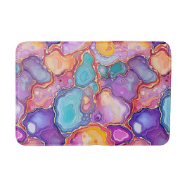 Funky Agate Geode Abstrakt Mönster Bathroom Badrumsmatta