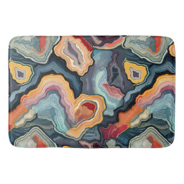 Funky Agate Geode Abstrakt Mönster Bathroom Badrumsmatta