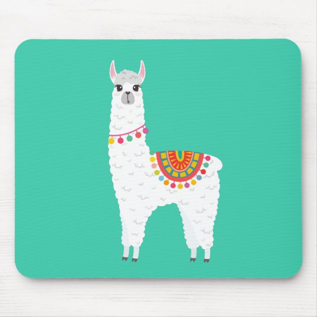 Funky Alaca llama drama, söt djur Musmatta (Framsidan)