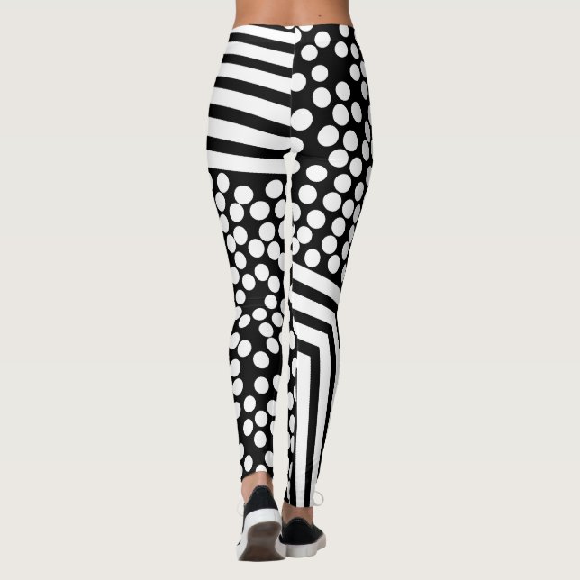 Funky alfabetbokstäver Leggings (Baksida)