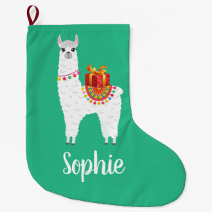 Funky Alpaca Julsöt lama Stor Julstrumpa