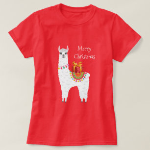Funky Alpaca Julsöt lama T Shirt