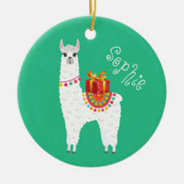Funky Alpaca-julsöt lampa Julgransprydnad Keramik