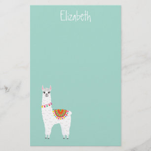 Funky Alpaca llama drama, söt djur Brevpapper