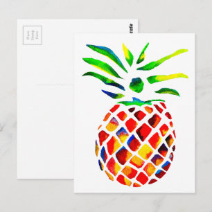 Funky ananas konst vykort