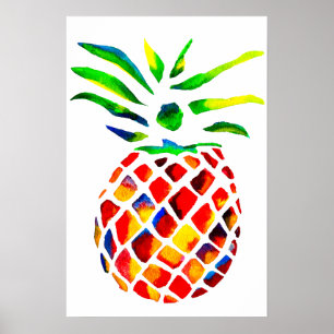 Funky Ananaskonst Poster