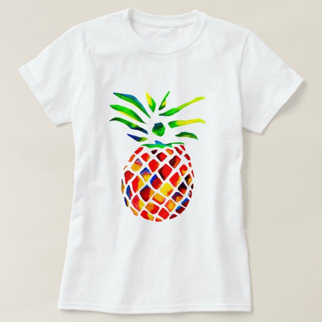 Funky Ananaskonst T Shirt (Design framsida)