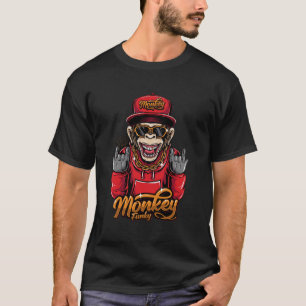 Funky apa-grafisk t-shirt
