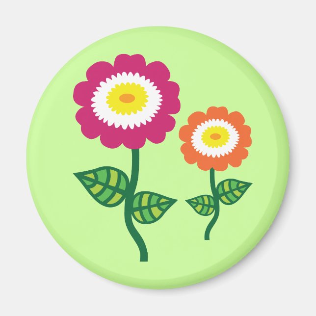 Funky Art Flowers Magnet (Framsidan)