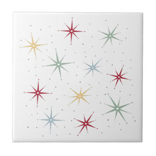 Funky Atomic Starbursts under 1950-talet Kakelplatta