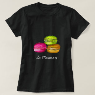 Funky av färglösa makaroner, vattenfärgkonst t shirt