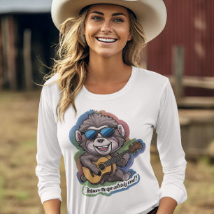 Funky Baboon Shredding Strings T Shirt