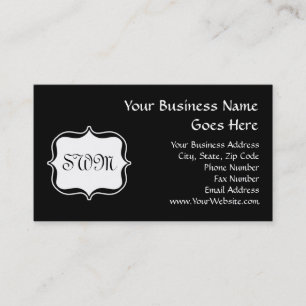 Funky Backside Zebra Black/White Monogram Visitkort