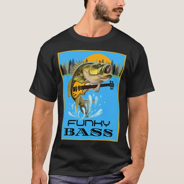 Funky bas t shirt (Framsida)