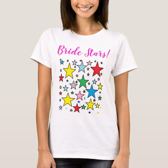 Funky bästa brudtärnor någonsin brudstjärnor topp tee (Framsida)