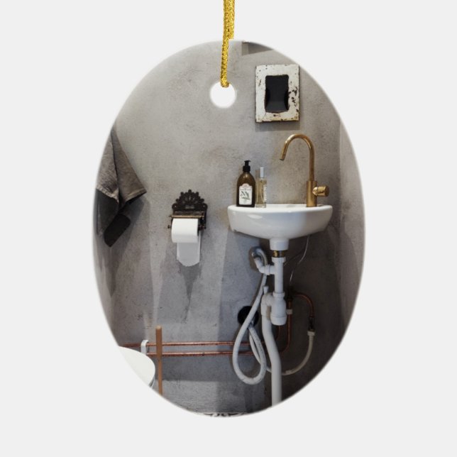 Funky Bathroom Julgransprydnad Keramik (Framsidan)