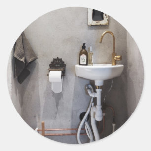Funky Bathroom Runt Klistermärke