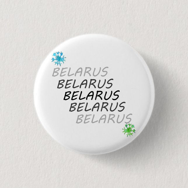 Funky Belarus Беларусь Majblomma knappnål Knapp (Framsida)