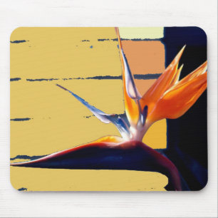 Funky Bird of Paradise Tropik Flower Mousepad Musmatta
