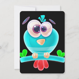 Funky Birdie-festkort Inbjudningar