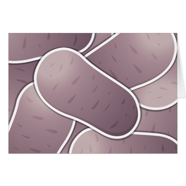 Funky blå potatis OBS kort (Framsidan Horizontal)