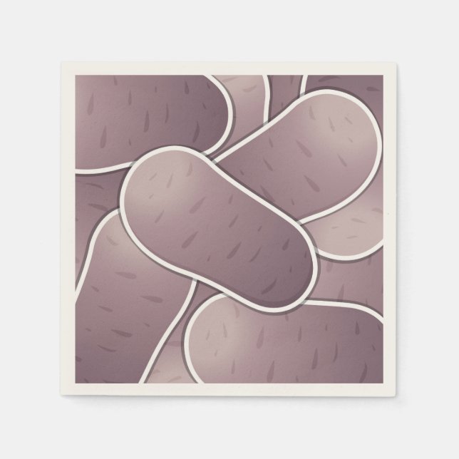 Funky blå potatis pappersservett (Framsidan)