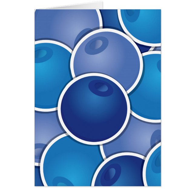 Funky blåbär hälsningskort (Framsidan)