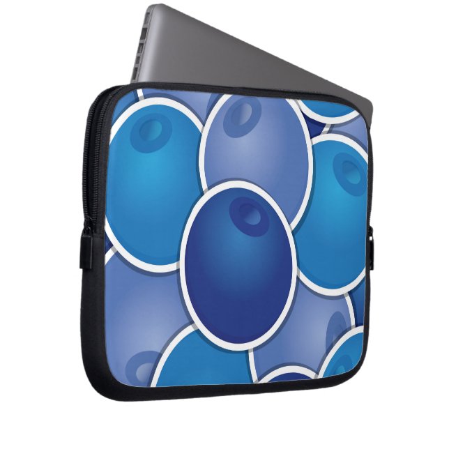 Funky blåbär laptop fodral (Framsidan Höger)