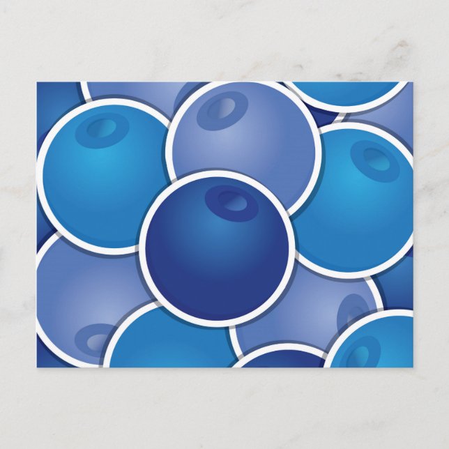 Funky blåbär vykort (Framsida)