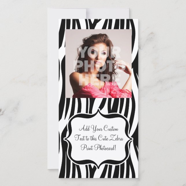 Funky Black/White Zebra Monogram (Framsida)