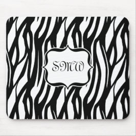 Funky Black/White Zebra Monogram Musmatta
