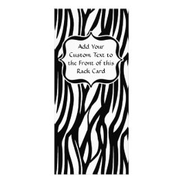 Funky Black/White Zebra Monogram Reklamkort