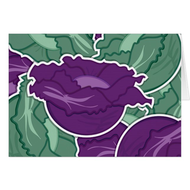 Funky, blandad huvudkål hälsningskort (Framsidan Horizontal)