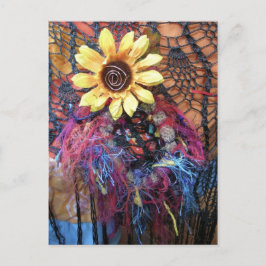 Funky blomma vykort