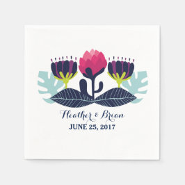 Funky Blommigt Bröllop Pappra blöjor Pappersservett