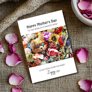 Funky Blommigt Mamma Personlig Mors dag Helgkort