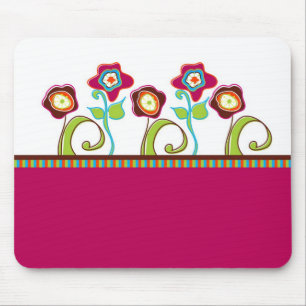 Funky Blommor, musknapp Musmatta